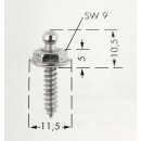 Tenax-Unterteil MC Messing verchromt Schraube 4,2 x 12 mm...