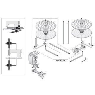 AP50E-W Suisei Binding & Tape Reel Stand W Double Type