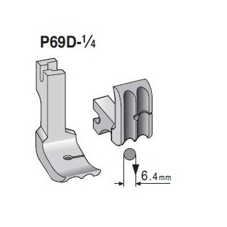 P69D-1/4 Suisei Solid Piping Foot <Double Grooves>