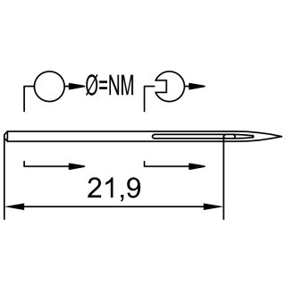 700064 - Schmetz - 01:05MA240 / 292 A Nadeldicke: 40 /...