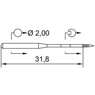 706934 - Schmetz - 06:50180 / 135X1 Nadeldicke: 80 / Preis pro Karte á 10 Nadeln
