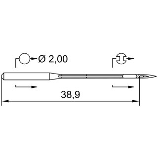 755054 - Schmetz - 35:40175 / B-63 Nadeldicke: 75 / Preis pro Karte á 10 Nadeln