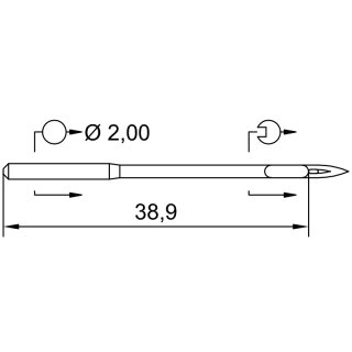 757604 - Schmetz - 37:2012140 / 135X17 SERV 2 Nadeldicke: 140 / Preis pro Karte á 10 Nadeln