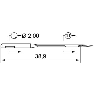 765664 - Schmetz - 38:47190 / 971 B/1 Nadeldicke: 90 / Preis pro Karte á 10 Nadeln