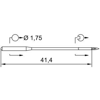 767294 - Schmetz - 44:15JB180 / 2018 Nadeldicke: 80 / Preis pro Karte á 10 Nadeln