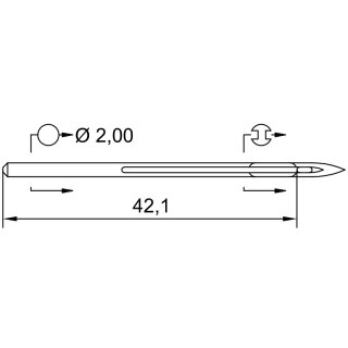 768844 - Schmetz - 45:19NG1200 / UY 947 GA Nadeldicke: 200 / Preis pro Karte á 10 Nadeln