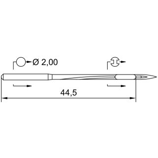 775424 - Schmetz - 47:281180 / 62X85 Nadeldicke: 180 / Preis pro Karte á 10 Nadeln