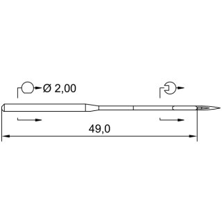 781394 - Schmetz - 49:07EB1100 / 2331 F SES Nadeldicke:...