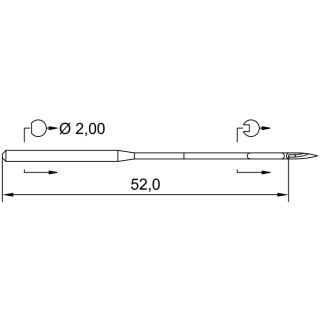 781814 - Schmetz - 50:06XA12130 / SY 8160 CL FEM Nadeldicke: 130 / Preis pro Karte á 10 Nadeln /  VE 100 Stück