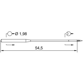 705836 - Schmetz - 52:14190 / 332 EXT.LG Nadeldicke: 90 / Preis pro Karte á 10 Nadeln