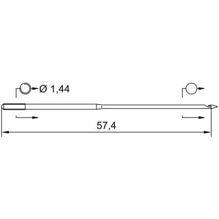 784424 - Schmetz - 52:52EB290 / 137X1 Nadeldicke: 90 / Preis pro Karte á 10 Nadeln
