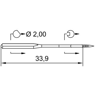 735844 - Schmetz - 20:40EB170 / 134 FK SPEZ. SES Nadeldicke: 70 / Preis pro Karte á 10 Nadeln