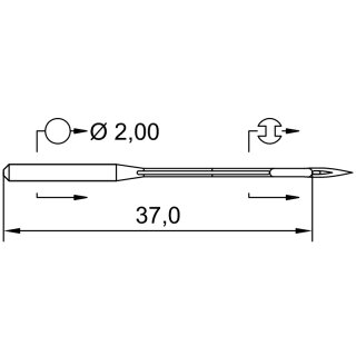 701466 - Schmetz - 27:471100 / 149X25 Nadeldicke: 100 / Preis pro Karte á 10 Nadeln