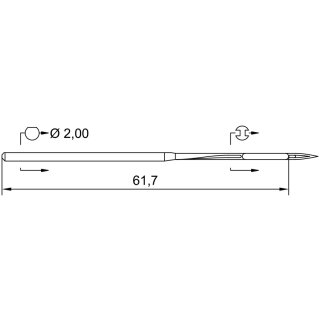 785804 - Schmetz - 53:701160 / 53:70 Nadeldicke: 160 / Preis pro Karte á 10 Nadeln