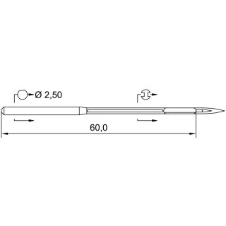 785644 - Schmetz - 53:2512180 / 794 H FR SERV 2 Nadeldicke: 180 / Preis pro Karte á 10 Nadeln