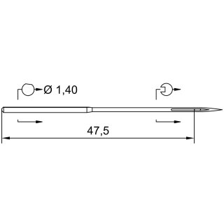 776264 - Schmetz - 47:611130 / SH-C92 Nadeldicke: 130 / Preis pro Karte á 10 Nadeln