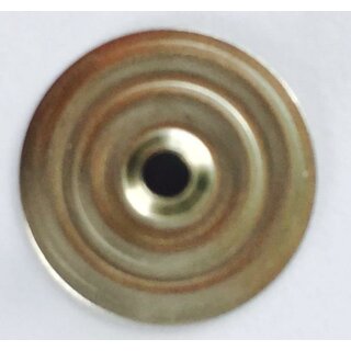 770024-Baby Dot Niet messing vernickelt / Preis pro Stück / Kappe 4,55 mm / Schaft 4,5 mm