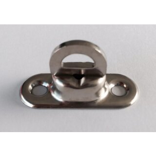 Drehwirbel klein Messing vernickelt für Ovalöse 17 x 11 mm Sockel 8 mm / Preis pro Stück / Lochabstand  23 mm