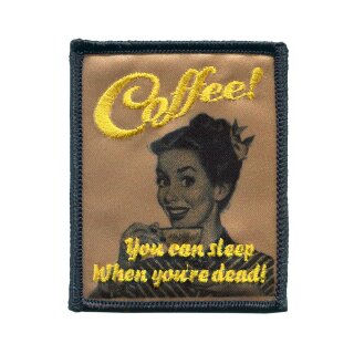 926080 Applikation Retro COFFEE nougat/gelb - KTE á 1 ST
