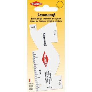 Saummaß 10 cm x 4 cm / weiß