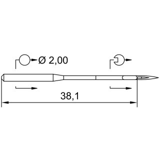 706546 - Schmetz - 32:03AV1100 / 134-35 LBR Nadeldicke:...