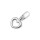 482371 Fashion-Zipper Herz silberfarbig - KTE á 1 ST