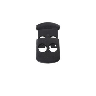 20 Kordelstopper  für 5 mm Kordel  2-Loch LC-(ES) - Farbe:  580/schwarz
