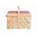 612547 Nähkasten Holz hell M mit Stoff - ST á...