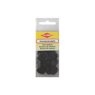 Hemdenknoepfe 25 Stk. / 1,5 cm / grau, schwarz