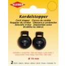 Kordelstopper Kunststoff 2 Stk. / Ø 16 mm / schwarz