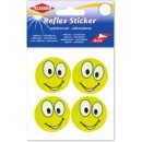 Reflex-Sticker Funny Face big eyes 4 x 4,8 cm / gelb