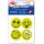 Reflex-Sticker Funny Face 4 x 4,8 cm / gelb