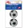 Reflex-Sticker Fussbaelle 2 x 6,5 cm / silber