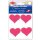 Reflex-Sticker Herzen 4 x 4,8 cm x 3,9 cm / pink