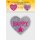Wendepailletten Herz + Happy  21 cm x 21 cm
