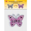 Wendepailletten Love-Schmetterling 22 cm x 18 cm