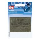922003 Applikation Label BLUE DENIM Wildlederimitat oliv - KTE á 1 ST