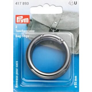 417893 Taschenringe 35 mm gunmetal - KTE á 2 ST