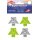 Reflex-Sticker 4 - 4-5 cm / je 2 Engel gelb und silber
