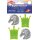 Reflex-Sticker 4,5- 5-5 cm / je 2 Krone gelb und Pferd silber