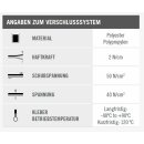 Alfa-Lok® Pilz-in-Pilz-Verschluss der Marke VELCRO® 1m Hakenband 25mm schwarz