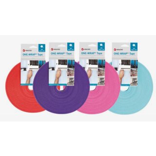 ONE-WRAP® Klettband der Marke VELCRO® 25m und 10 mm breit farbe schwarz