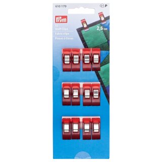 610170 Stoff Clips 2,6 cm  - KTE á 12 ST