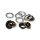542541 Ösen mit Scheiben MS 11mm schwarz-silberfarbig - KTE á 20 ST
