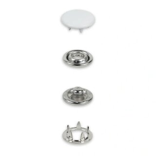390770 Druckknöpfe Jersey, 12 mm, weiß - KTE á 20 St