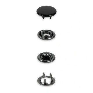 390771 Druckknöpfe Jersey, 12 mm, schwarz - KTE á 20 St