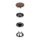 390780 Druckknöpfe Jersey, 12 mm, dunkelbraun  - KTE á 20 St