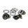 542521 Ösen mit Scheiben, 8 mm, schwarz/silberfarbig - KTE á 32 St