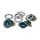 542523 Ösen mit Scheiben, 8 mm, marine/silberfarbig - KTE á 32 St