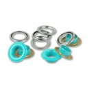 542527 Ösen mit Scheiben, 8 mm, mint/silberfarbig -...